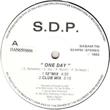 Load image into Gallery viewer, S.D.P.* : One Day (12", Promo)