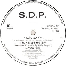 Load image into Gallery viewer, S.D.P.* : One Day (12", Promo)