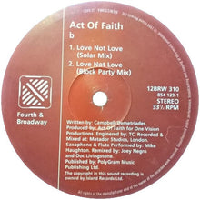 Load image into Gallery viewer, Act Of Faith : Love Not Love (12", Single)