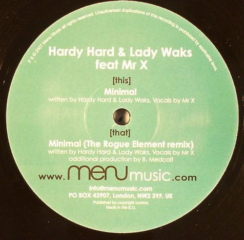 Hardy Hard & Lady Waks Feat. Mr X* : Minimal (12