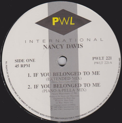 Nancy Davis (2) : If You Belonged To Me (12