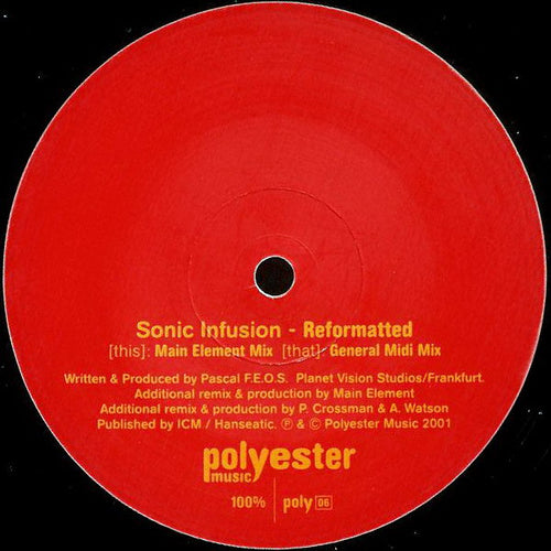 Sonic Infusion : Reformatted (Mixes) (12