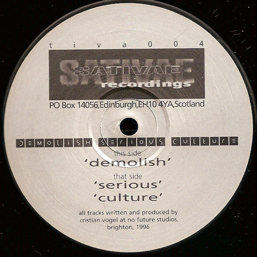 Cristian Vogel : Demolish Serious Culture (12