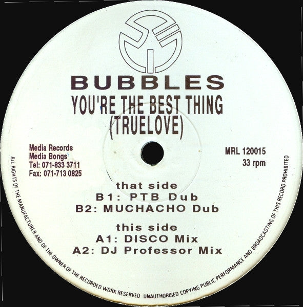 Bubbles (34) : You're The Best Thing (True Love) (12