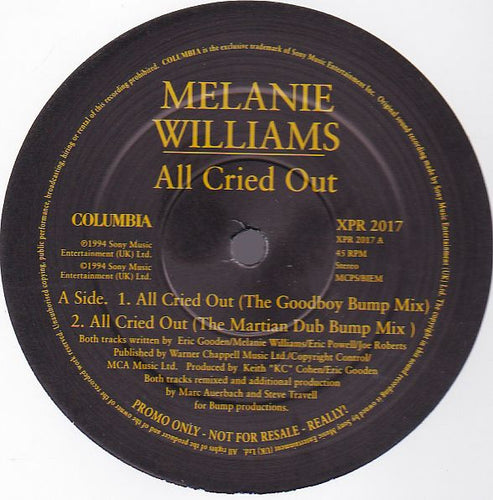 Melanie Williams : All Cried Out (12