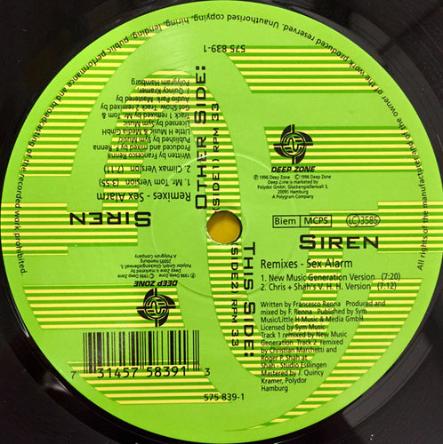 Sex Alarm : Siren (Remixes) (12