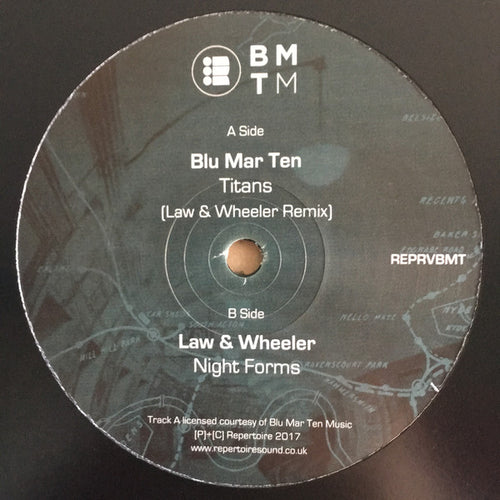 Blu Mar Ten / The Law (4) & Wheeler (8) : Titans (Law & Wheeler Remix) / Night Forms (12
