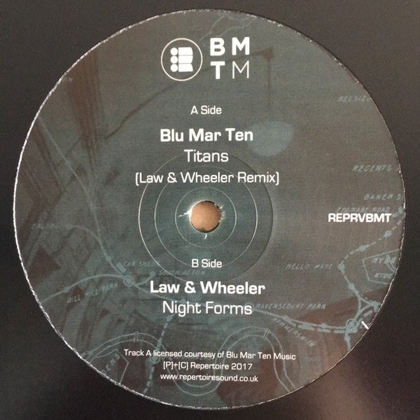 Blu Mar Ten / The Law (4) & Wheeler (8) : Titans (Law & Wheeler Remix) / Night Forms (12