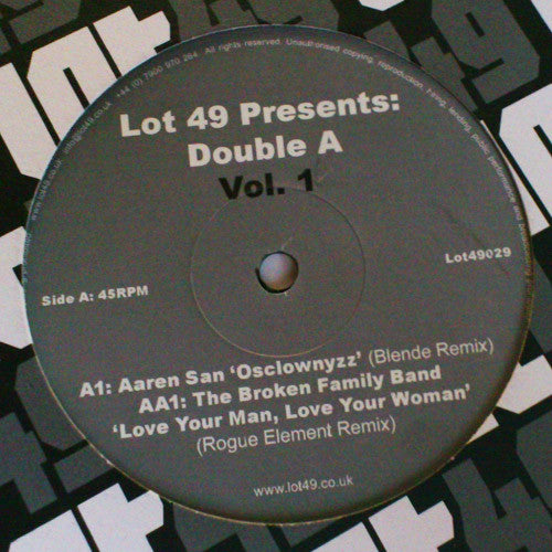 Aaren San / The Broken Family Band : Lot49 Presents Double A Vol. 1 (12