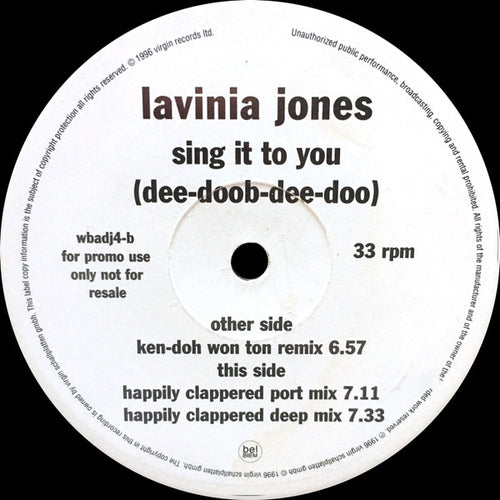 Lavinia Jones : Sing It To You (Dee-Doob-Dee Doo) (12