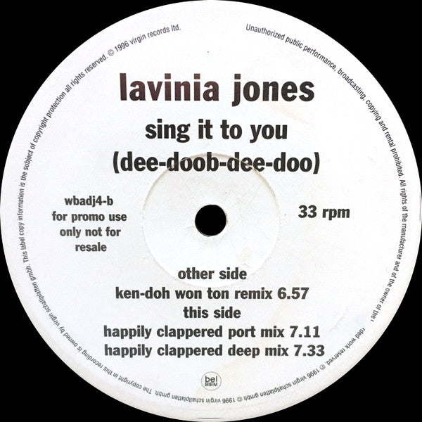 Lavinia Jones : Sing It To You (Dee-Doob-Dee Doo) (12