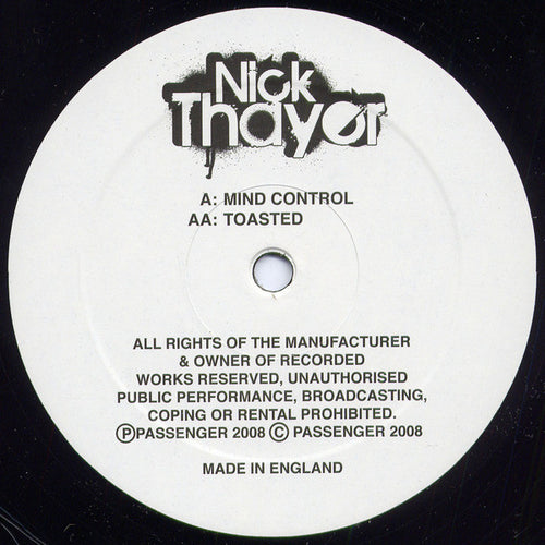 Nick Thayer : Mind Control / Toasted (12