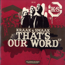 Load image into Gallery viewer, Kraak &amp; Smaak Featuring Dudley Perkins, Carmel (2) : That's Our Word EP (12", EP)
