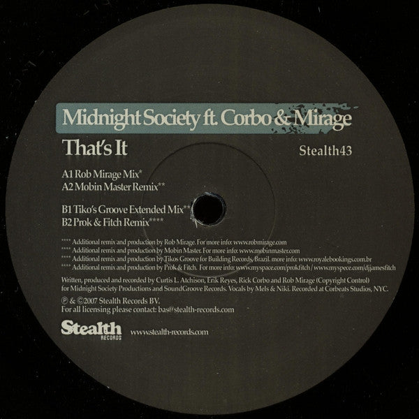Midnight Society Ft. Corbo* & Mirage* : That's It (12