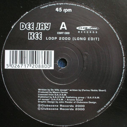 Dee Jay Kee* : Loop 2000 (12