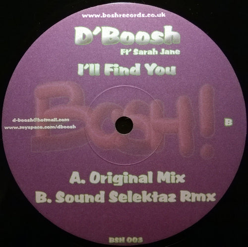 D'Boosh Ft' Sarah Jane (4) : I'll Find You (12