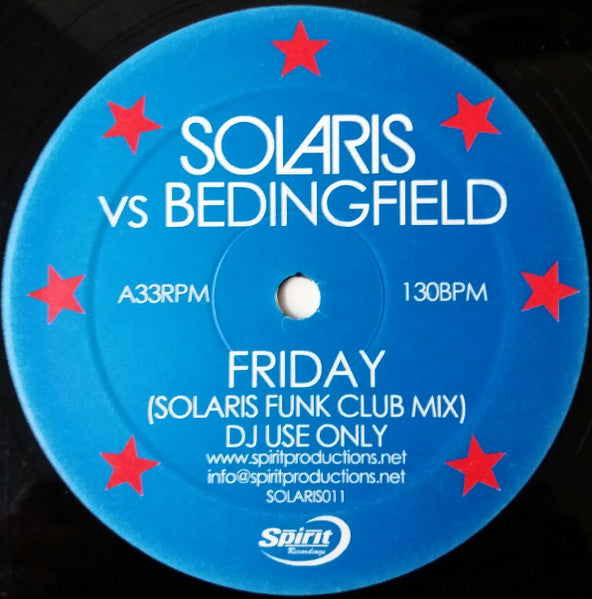 Solaris Vs Bedingfield* : Friday (12