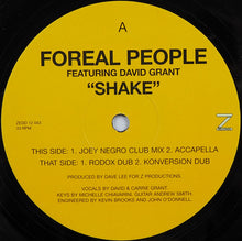 Load image into Gallery viewer, Foreal People Featuring David Grant : Shake (12&quot;)
