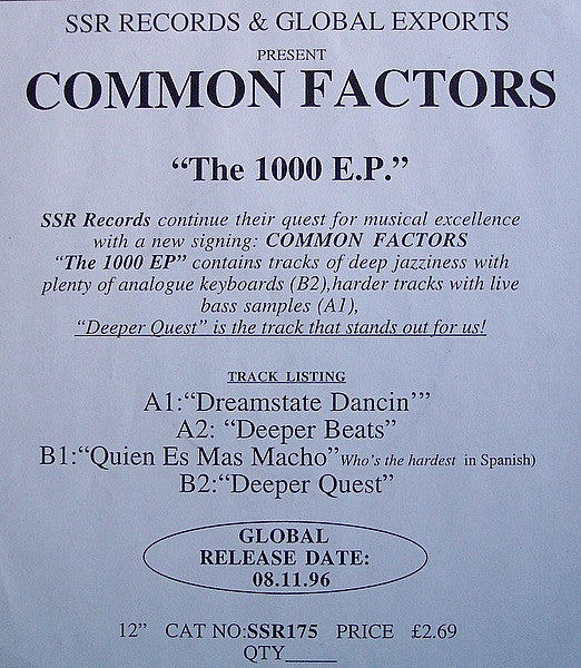 Common Factors* : The 1000 E.P. (12