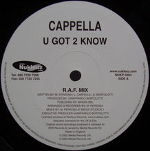 Load image into Gallery viewer, Cappella : U Got 2 Know (12&quot;)
