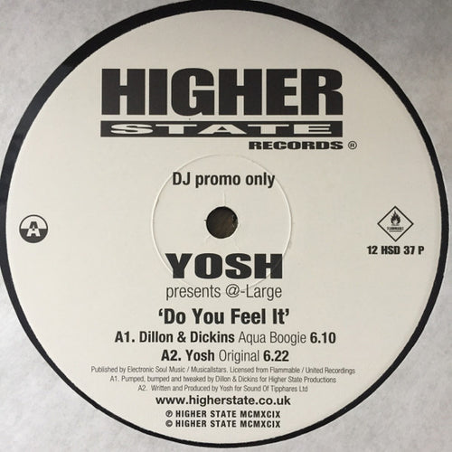 Yosh Presents @Large* : Do You Feel It (12