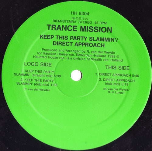Trancemission : Keep This Party Slammin' / Direct Approach (12
