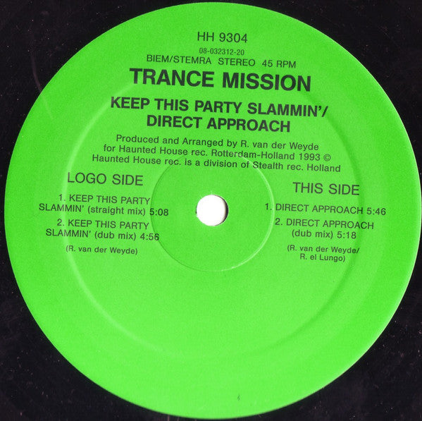 Trancemission : Keep This Party Slammin' / Direct Approach (12