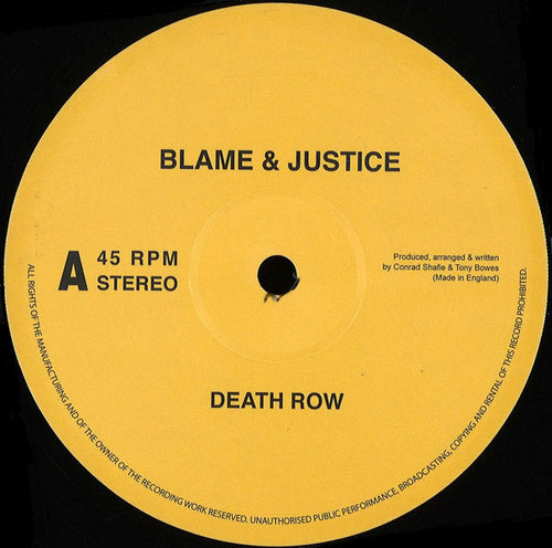 Blame & Justice : Murderin' M.C. / Death Row  (12