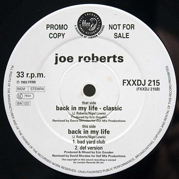 Joe Roberts : Back In My Life (12