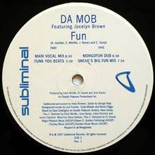 Load image into Gallery viewer, Da Mob Featuring Jocelyn Brown : Fun (2x12&quot;)
