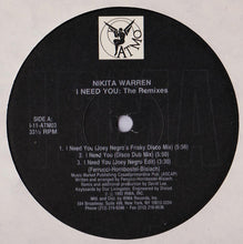 Load image into Gallery viewer, Nikita Warren : I Need You: The Remixes (12")
