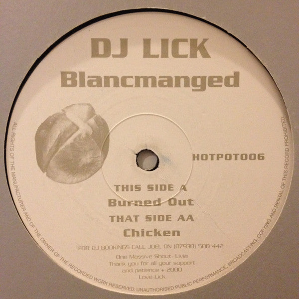 DJ Lick : Blancmanged (12