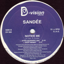 Load image into Gallery viewer, Sandée* : Notice Me (1994 Remixes) (12&quot;)
