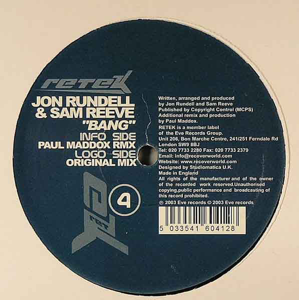 Samuel E Reeve & Jon Rundell : Bang (12