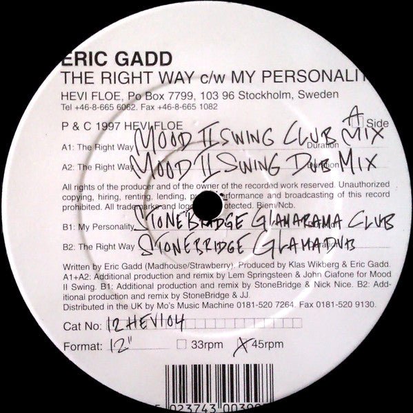 Eric Gadd : The Right Way / My Personality (12