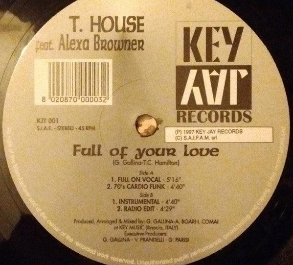 T. House (4) Feat. Alexa Browner : Full Of Your Love (12