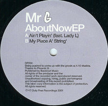 Load image into Gallery viewer, Mr G* : About Now EP (12", EP)

