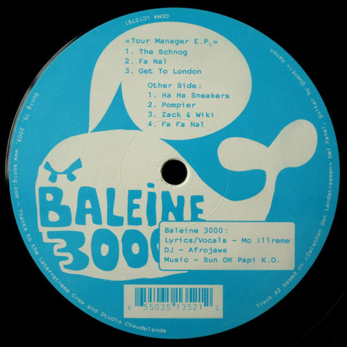 Baleine 3000 : Tour Manager E.P. (LP, MiniAlbum, Ltd)