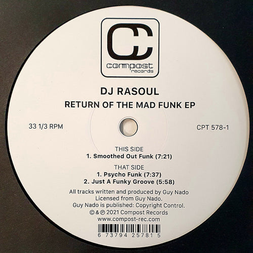 DJ Rasoul : Return Of The Mad Funk EP (12