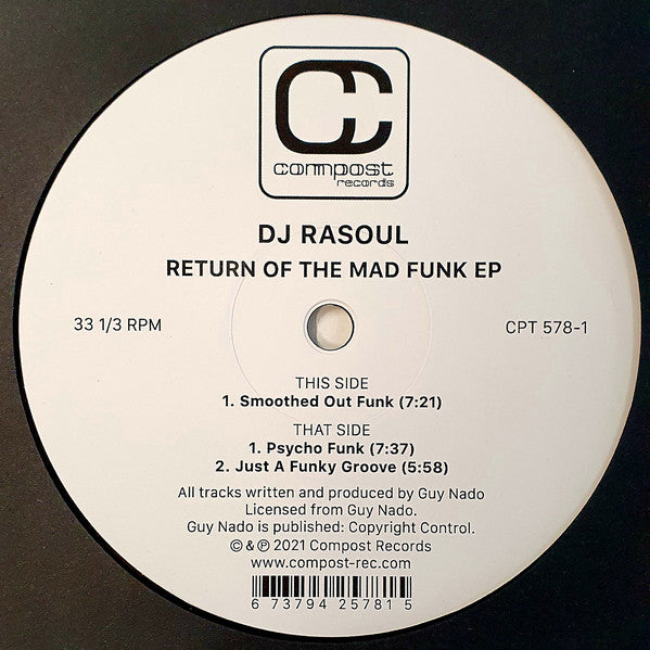 DJ Rasoul : Return Of The Mad Funk EP (12