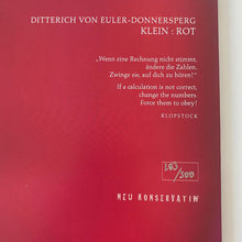 Load image into Gallery viewer, Ditterich von Euler-Donnersperg : Klein : Rot (LP, Album, Ltd, Num, Red)
