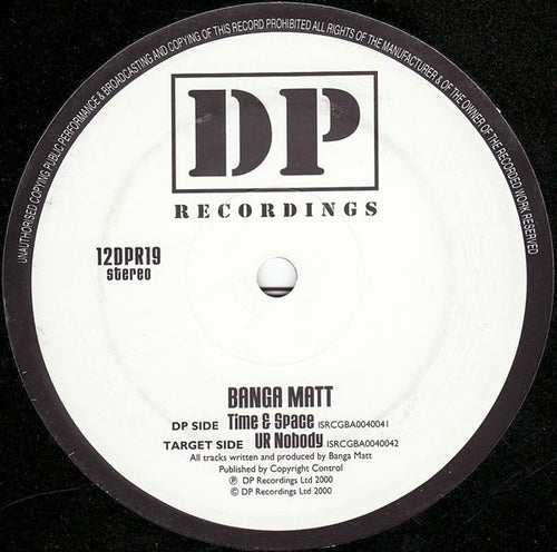 Banga Matt : Time & Space EP (12