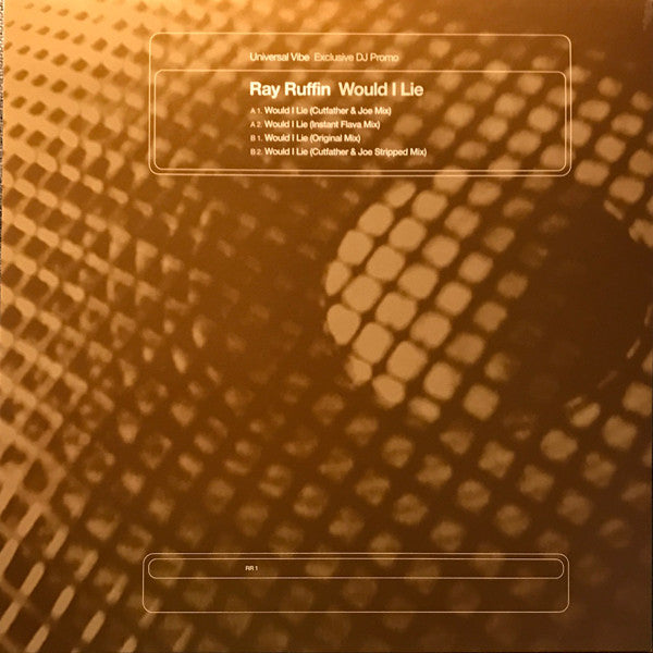 Ray Ruffin : Would I Lie (12