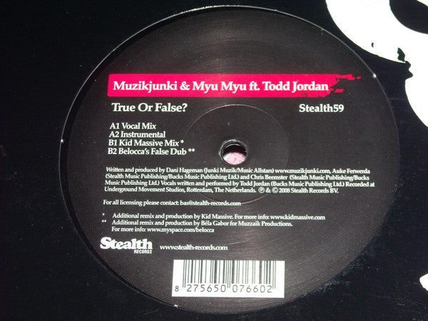 Muzikjunki & Myu Myu Ft. Todd Jordan : True Or False? (12
