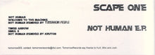 Load image into Gallery viewer, Scape One : Not Human EP (12", EP)
