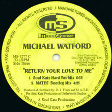 Load image into Gallery viewer, Michael Watford : Return Your Love To Me (2x12")

