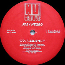 Load image into Gallery viewer, Joey Negro : Do It, Believe It (12")
