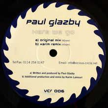 Load image into Gallery viewer, Paul Glazby : Here We Go (12", Single)

