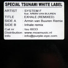 Load image into Gallery viewer, System F Feat. Armin van Buuren : Exhale (Remixed) (12", W/Lbl)
