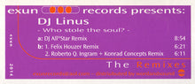 Load image into Gallery viewer, DJ Linus : Who Stole The Soul? - The Remixes (12")
